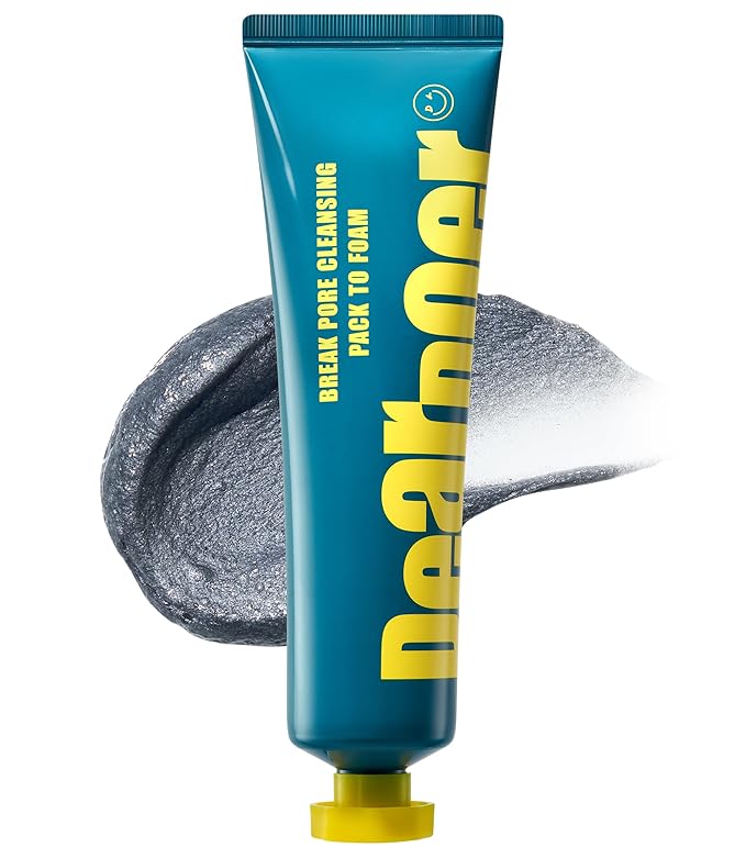Break Pore Cleansing Pack to Foam β 3-in-1 Korean Skin Care Wash-Off Mask & Exfoliator & Cleanser w/Charcoal and Salicylic Acid β AHA, BHA, PHA for Oily, Congested Skin (3.38 fl oz)