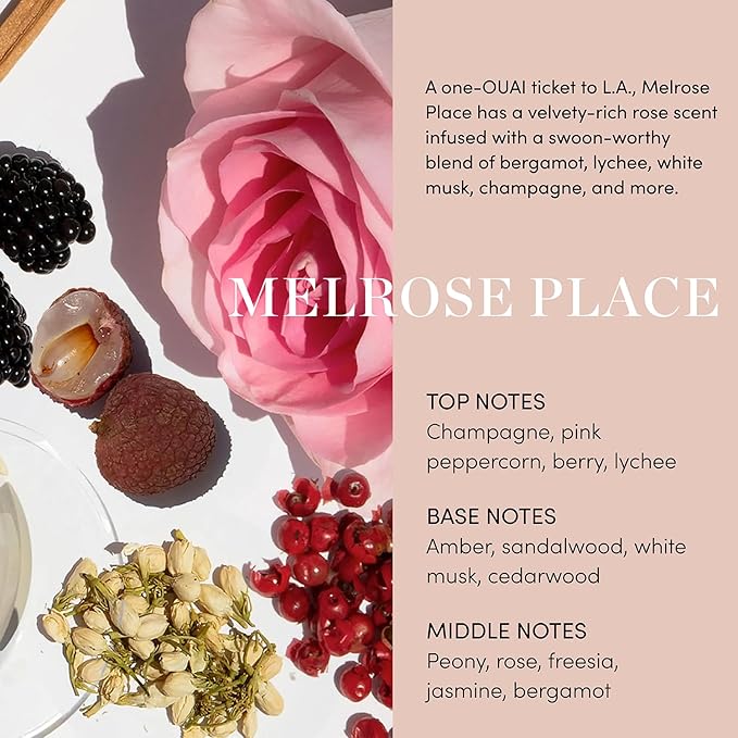 OUAI Body Cleanser, Melrose Place - Foaming Body Wash with Jojoba Oil and Rosehip Oil to Hydrate, Nurture, Balance and Soften Skin - Paraben, Phthalate and Sulfate Free Skin Care Products - 10 Oz
